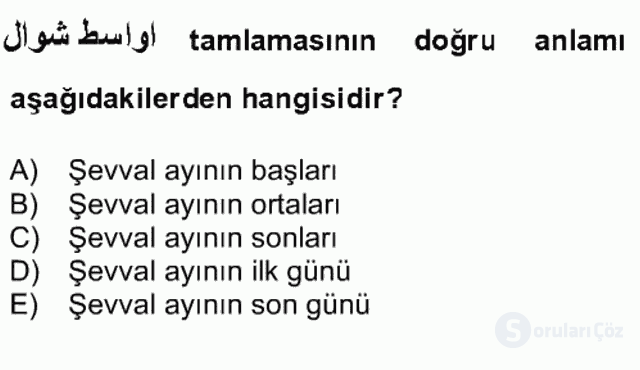 Osmanlı Türkçesi II Bütünleme 8. Soru