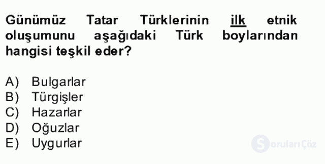 Çağdaş Türk Yazı Dilleri II Bütünleme 16. Soru