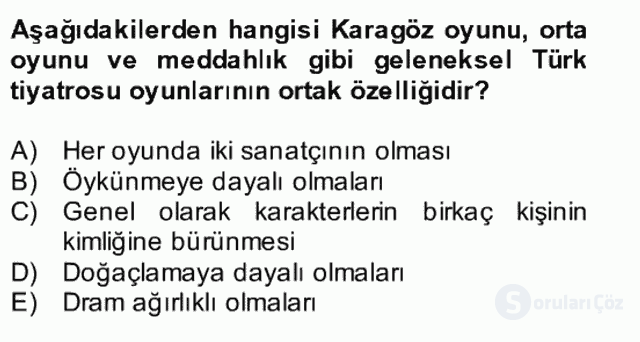 Türkçe Yazılı Anlatım Bütünleme 12. Soru
