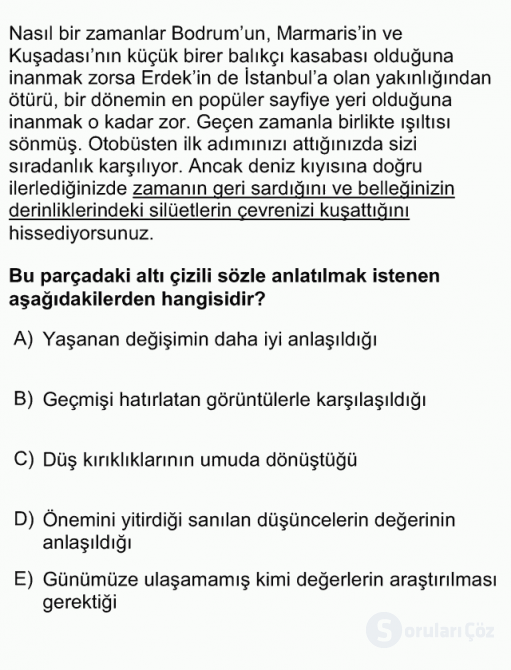 DGS Türkçe 2012 27. Soru