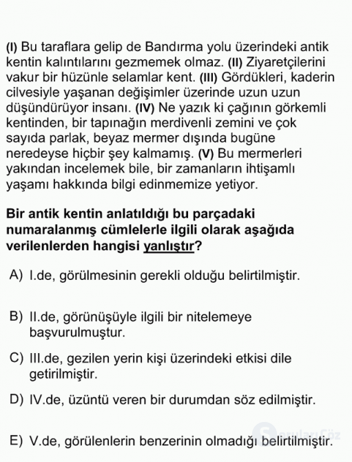 DGS Türkçe 2012 34. Soru
