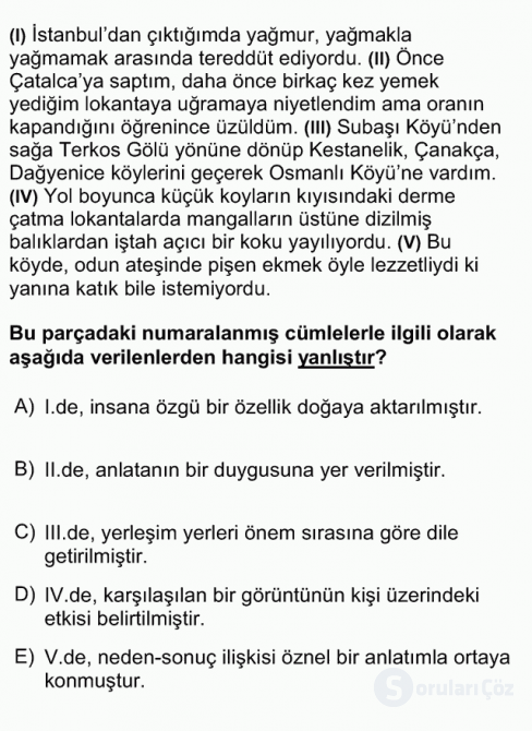 DGS Türkçe 2012 36. Soru
