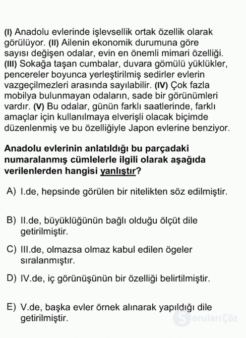 DGS Türkçe 2012 37. Soru