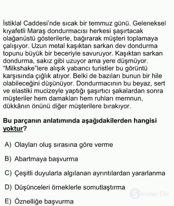 DGS Türkçe 2012 45. Soru