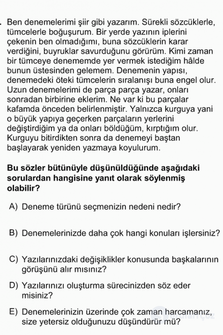 DGS Türkçe 2012 47. Soru