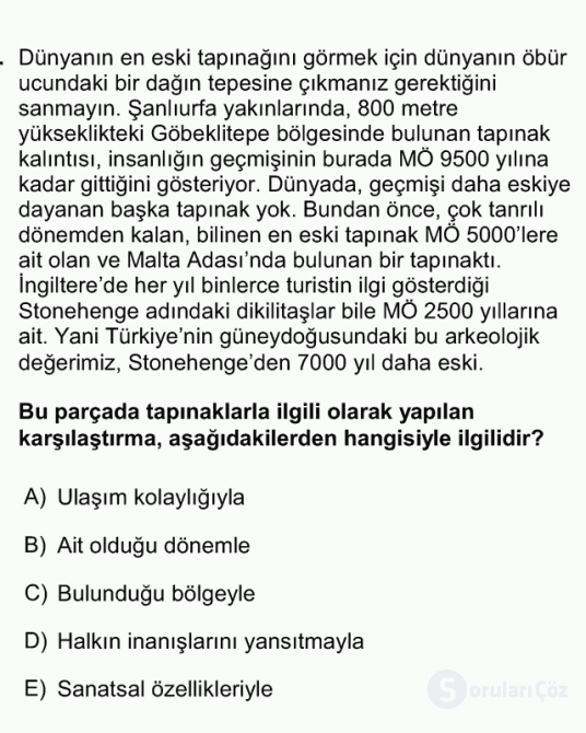 DGS Türkçe 2012 51. Soru