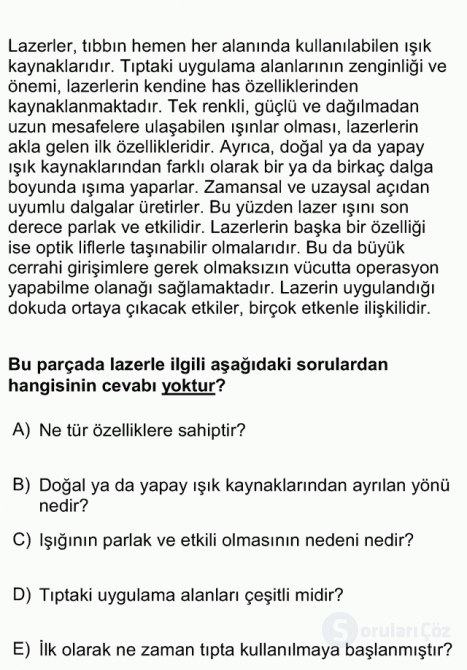 DGS Türkçe 2012 61. Soru