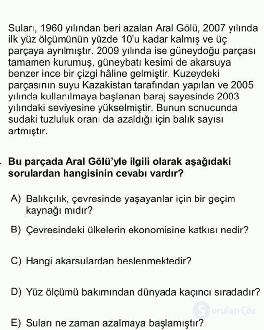 DGS Türkçe 2012 66. Soru