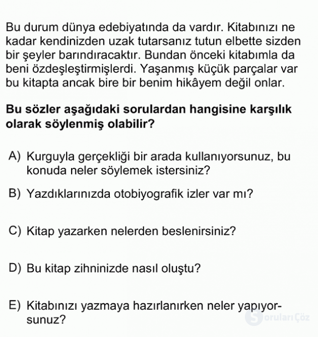 DGS Türkçe 2011 50. Soru