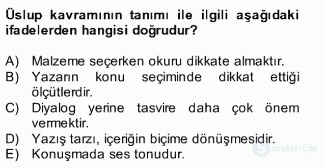 Yeni Türk Edebiyatına Giriş II Bütünleme 17. Soru