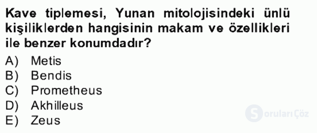 Türk Edebiyatının Mitolojik Kaynakları Bütünleme 13. Soru