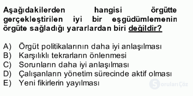 Türk Eğitim Sistemi ve Okul Yönetimi Bütünleme 13. Soru