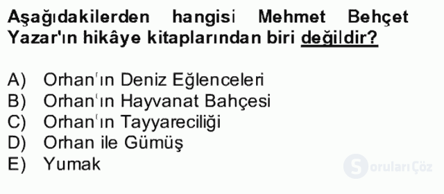 II. Meşrutiyet Dönemi Türk Edebiyatı Bütünleme 12. Soru