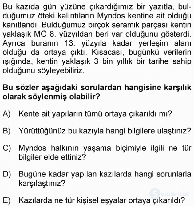 DGS Türkçe 2010 41. Soru