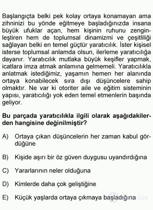 DGS Türkçe 2010 47. Soru