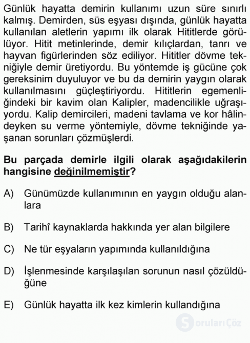 DGS Türkçe 2010 49. Soru