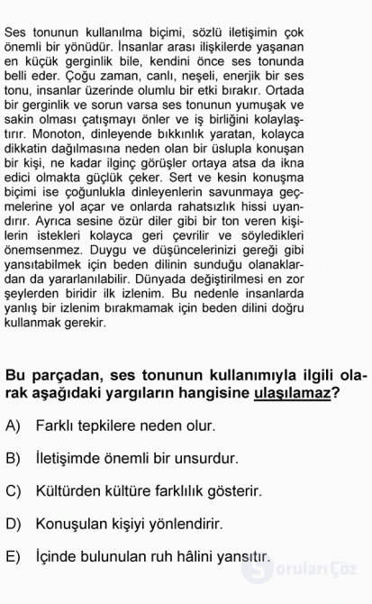DGS Türkçe 2010 52. Soru