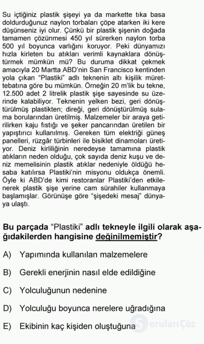 DGS Türkçe 2010 60. Soru