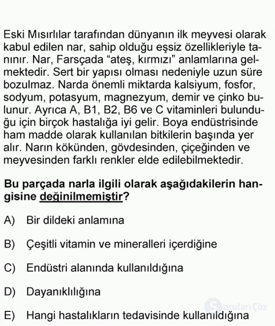 DGS Türkçe 2009 44. Soru