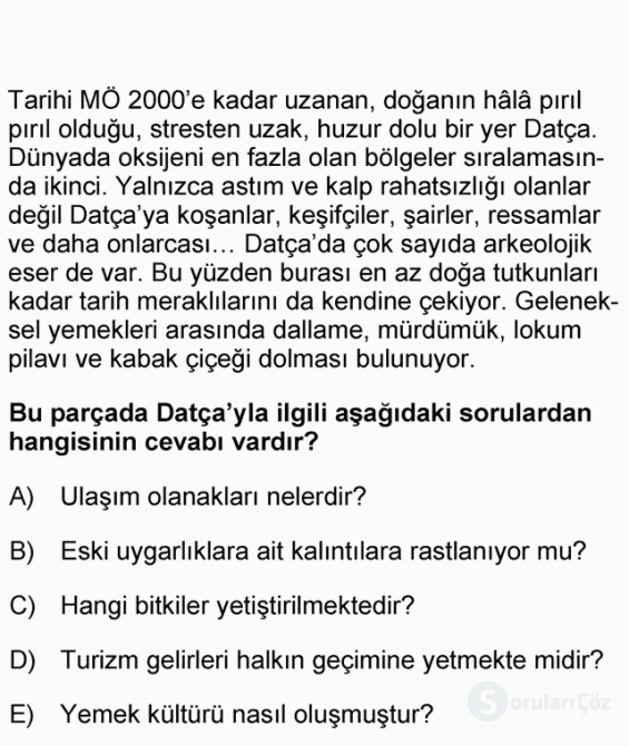 DGS Türkçe 2009 47. Soru