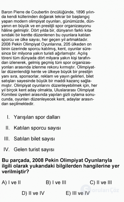DGS Türkçe 2009 60. Soru