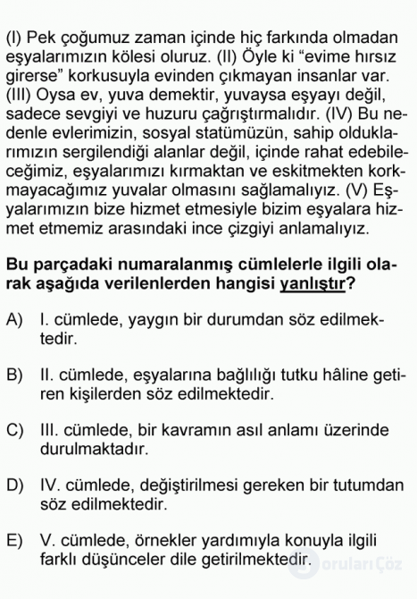 DGS Türkçe 2008 34. Soru
