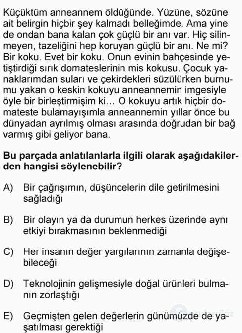 DGS Türkçe 2008 41. Soru