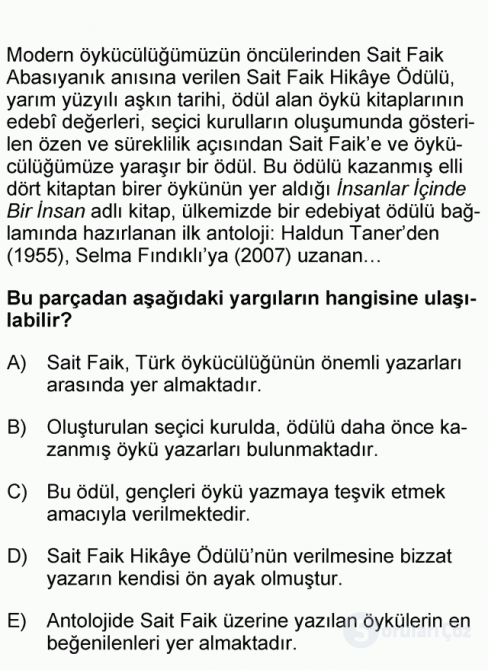 DGS Türkçe 2008 44. Soru