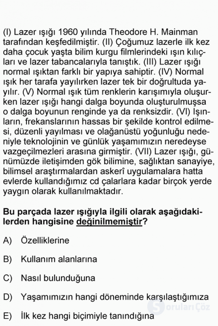DGS Türkçe 2008 68. Soru