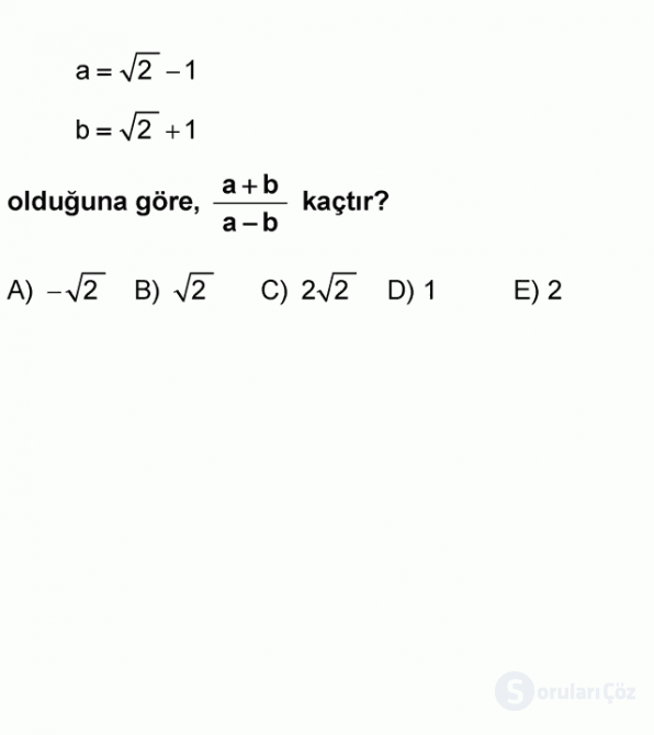 DGS Matematik 2006 8. Soru