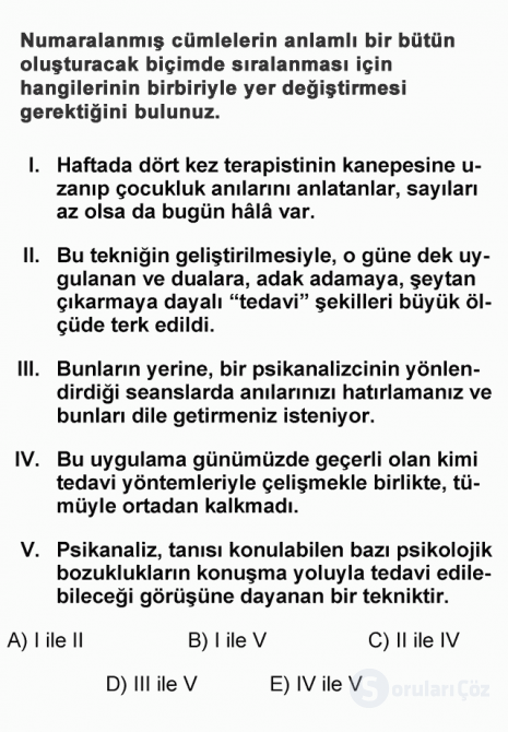 DGS Türkçe 2006 14. Soru