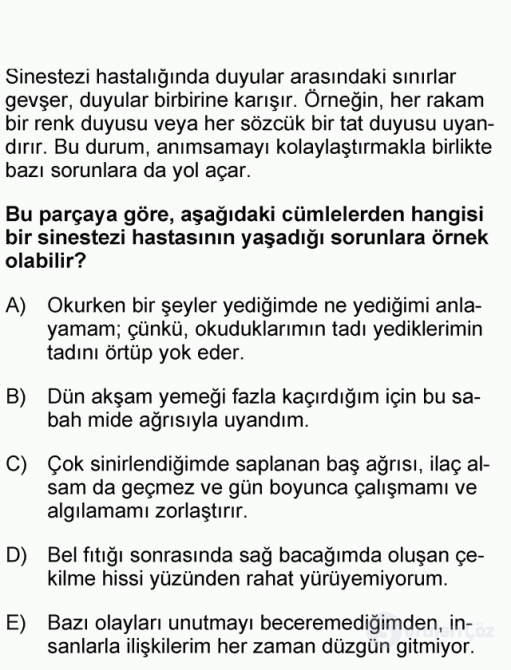 DGS Türkçe 2006 38. Soru