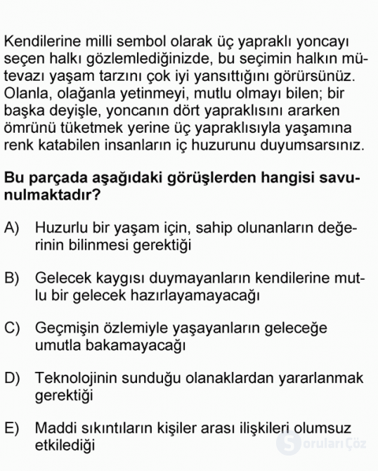 DGS Türkçe 2006 47. Soru