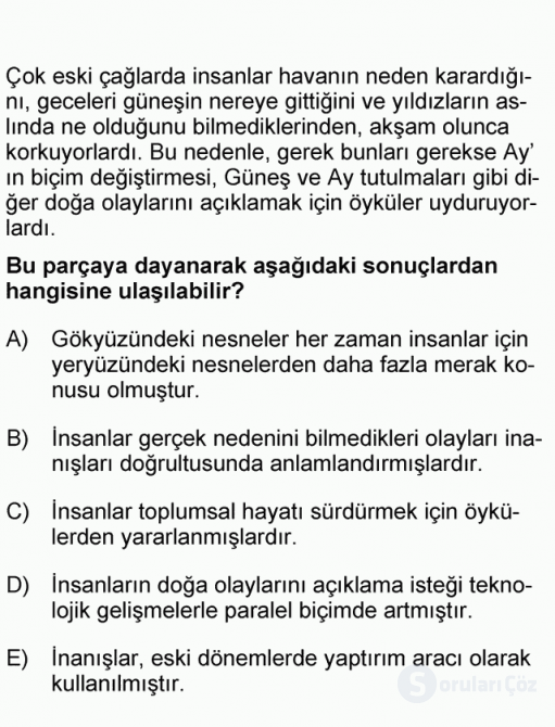 DGS Türkçe 2006 51. Soru