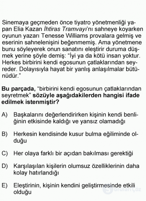 DGS Türkçe 2006 61. Soru