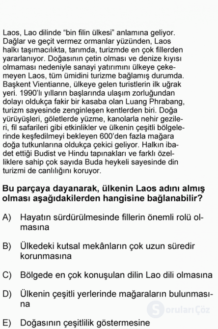 DGS Türkçe 2006 67. Soru