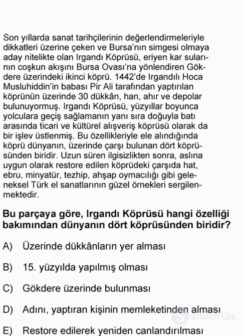 DGS Türkçe 2006 71. Soru