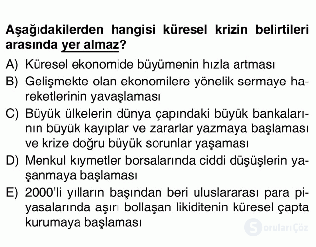Türkiye Ekonomisi Deneme 17. Soru
