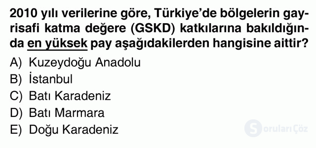 Türkiye Ekonomisi Deneme 2. Soru