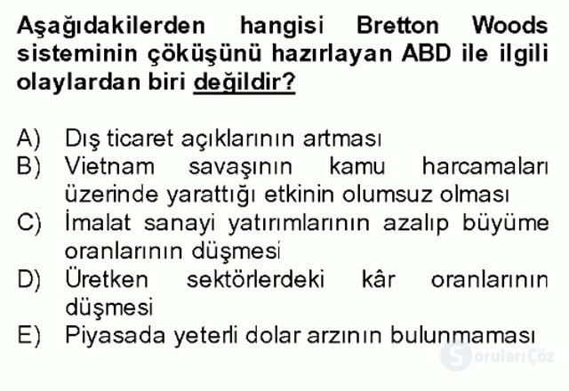Türkiye Ekonomisi Final 25. Soru