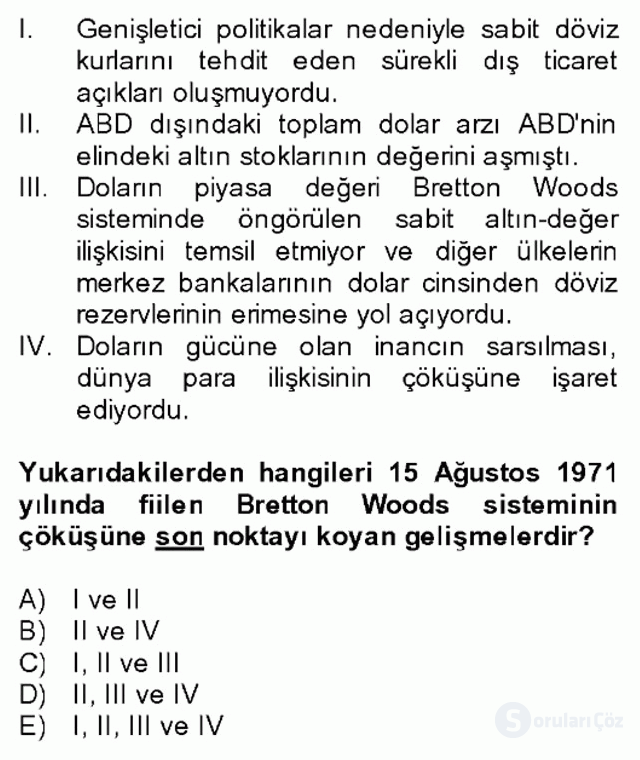 Türkiye Ekonomisi Bütünleme 14. Soru
