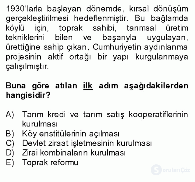 Türkiye Ekonomisi Final 19. Soru