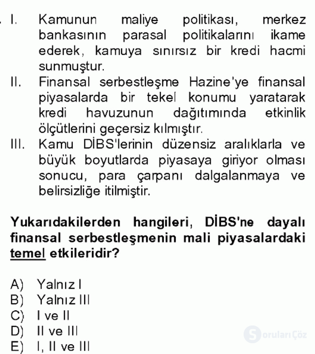 Türkiye Ekonomisi Final 28. Soru