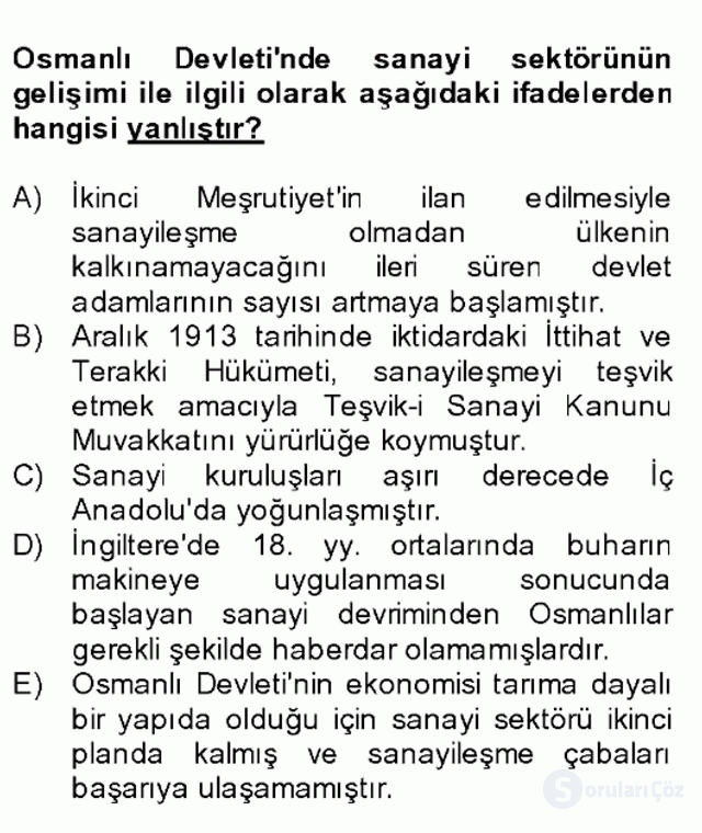 Türkiye Ekonomisi Final 16. Soru