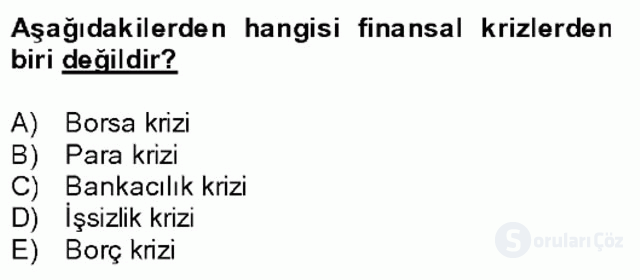 Türkiye Ekonomisi Final 21. Soru