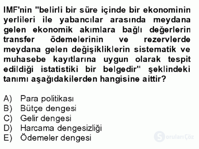 Türkiye Ekonomisi Final 26. Soru