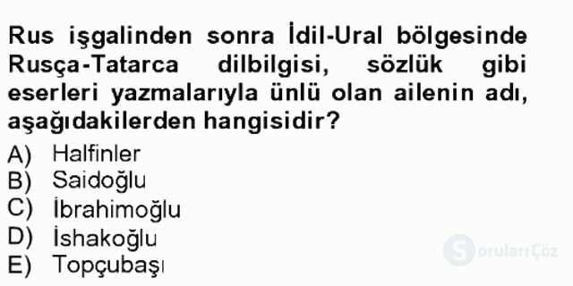 Çağdaş Türk Edebiyatları I Tek Ders Sınavı 12. Soru