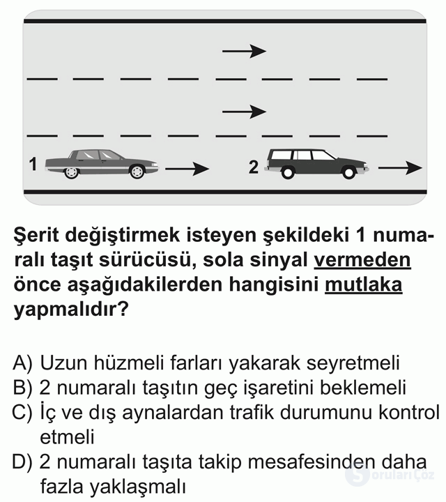 Trafik ve Çevre Bilgisi Ağustos 27. Soru