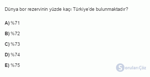 İKT402U 1. Ünite Türkiye Ekonomisinin Temel Özellikleri ve Dünya Ekonomisindeki Yeri Testi I 14. Soru
