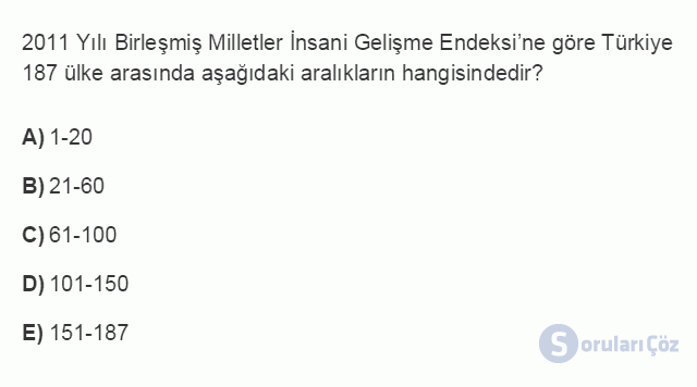 İKT402U 1. Ünite Türkiye Ekonomisinin Temel Özellikleri ve Dünya Ekonomisindeki Yeri Testi IV 4. Soru